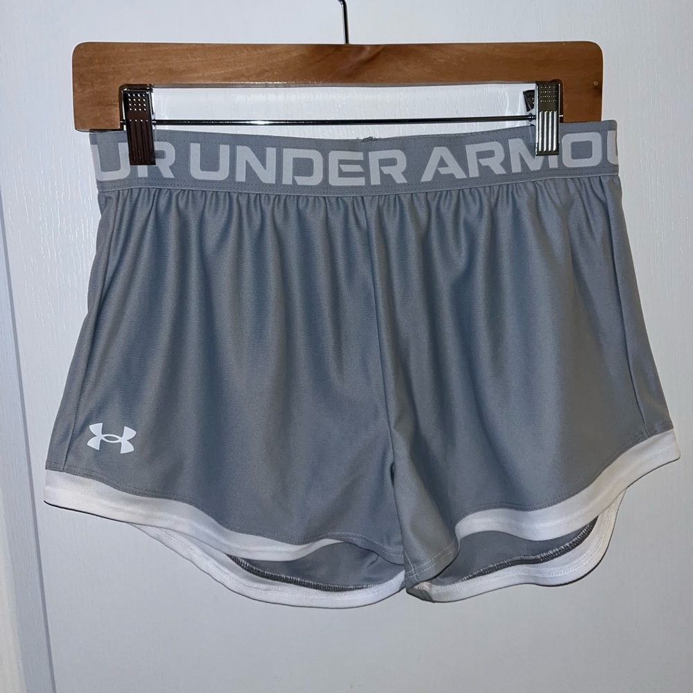 Gray Under Armour Running Shorts (Youth)
